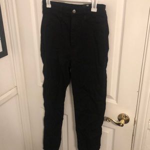 High rise black skinny jeans
